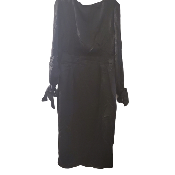 NWT! Joyfolie Mia Joy Marcella Faux Wrap Dress In Black S - Picture 11 of 15